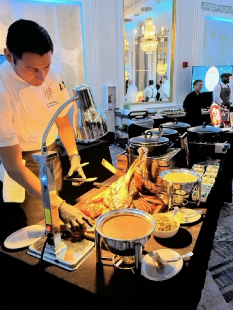 Marcus party chef carving station
