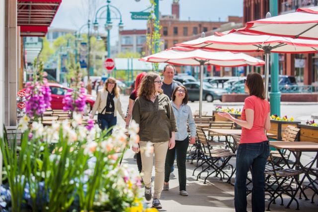 Milwaukee Food Tour guests enjoying a walking tour in the Historic Third Ward