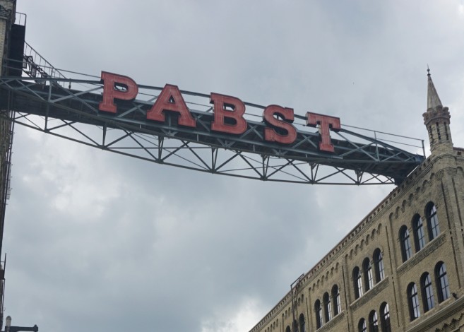 Pabst brewery sign